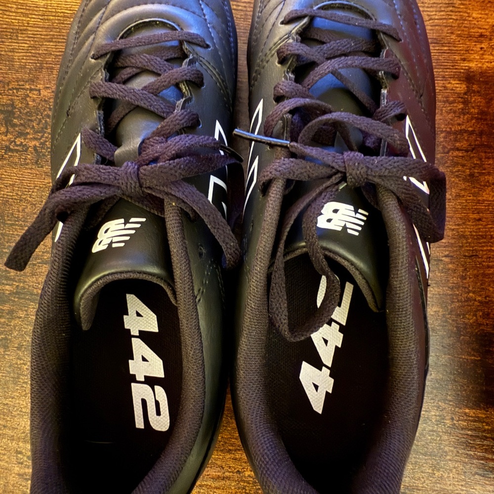 New Balance Black and White 442 Soccer Cleats